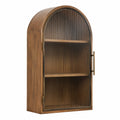 Armario de madera con puerta de vidrio arqueada 150x60x30 cm